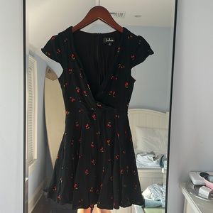 Lulus black cherry pattern dress